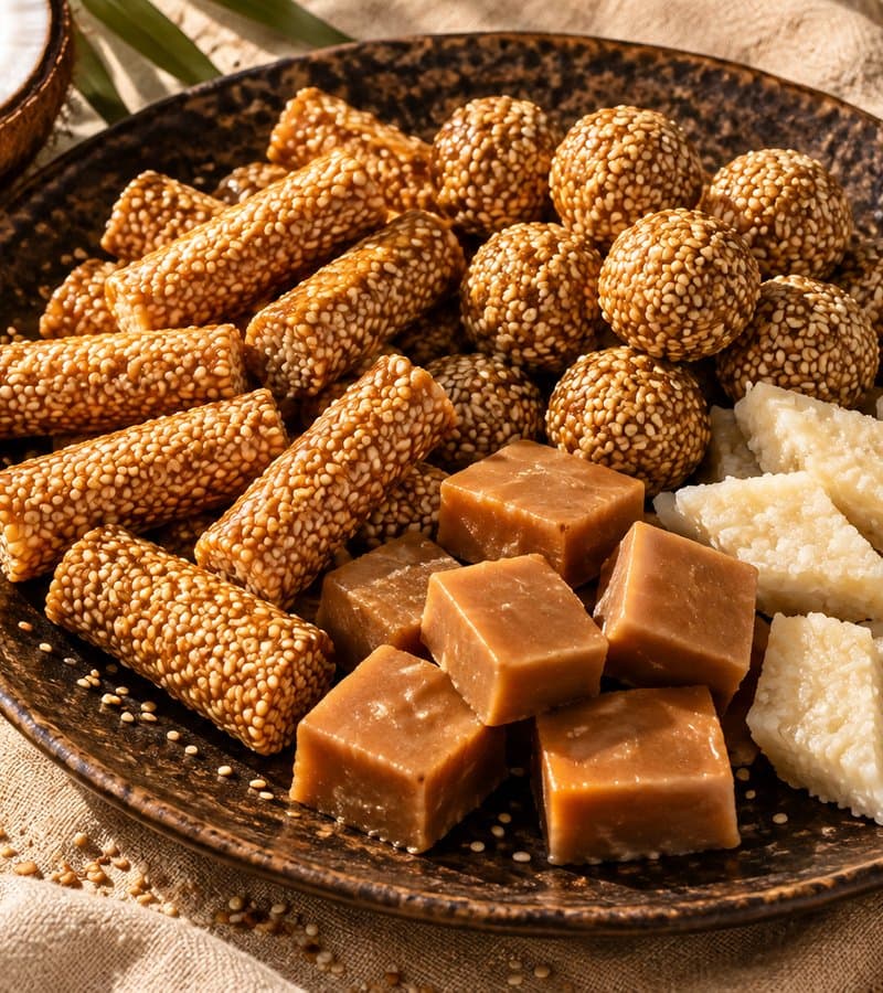 Illustrative sweet selection for sharing